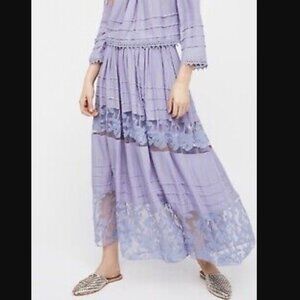 Free People Sunset Midi Skirt in Periwinkle